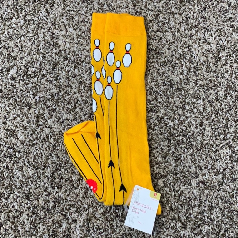 ❤️Cute bowling knee-high socks one pair size 4-10